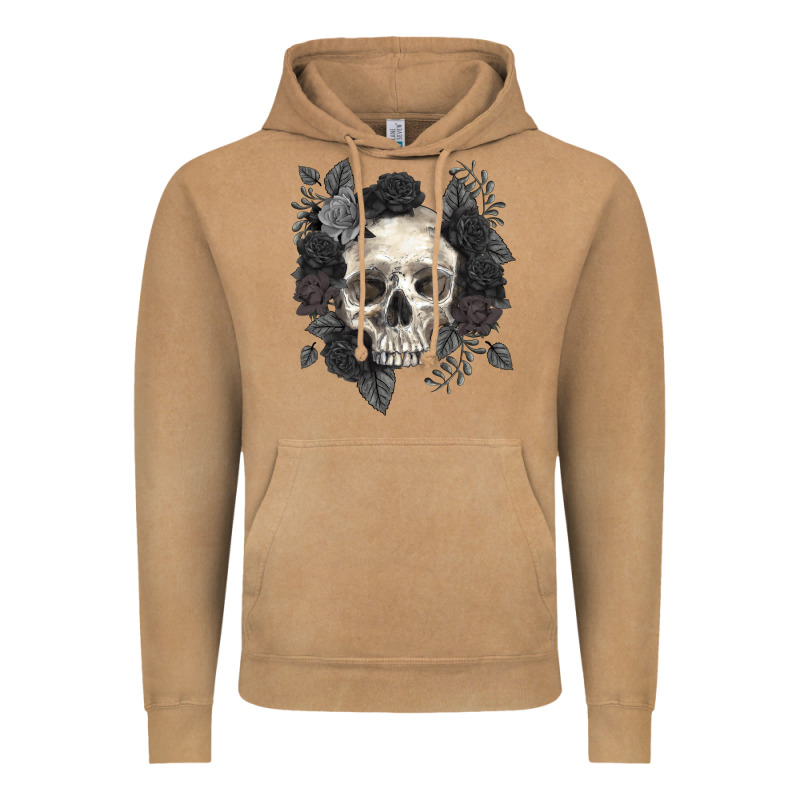 Floral Skull Vintage Hoodie by RanaPortraitStore | Teevron