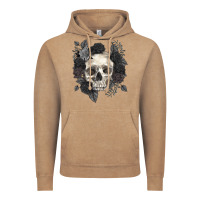 Vintage Coffee Floral skull Vintage Hoodie - RanaPortraitStore