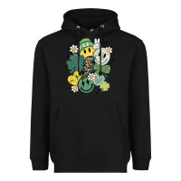 Black st patricks day green smile Heavyweight Hoodie - MaliasSmallBusiness