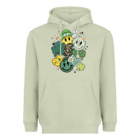 Matcha st patricks day green smile Heavyweight Hoodie - MaliasSmallBusiness