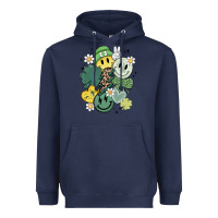 Navy st patricks day green smile Heavyweight Hoodie - MaliasSmallBusiness