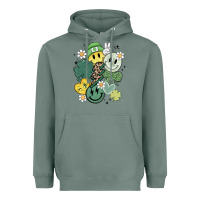 Sage st patricks day green smile Heavyweight Hoodie - MaliasSmallBusiness