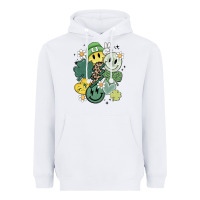 White st patricks day green smile Heavyweight Hoodie - MaliasSmallBusiness