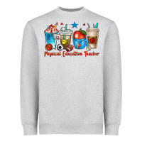 Heather Grey physical education teacher coffee cups Heavyweight Sweatshirt - texasbilliewilder