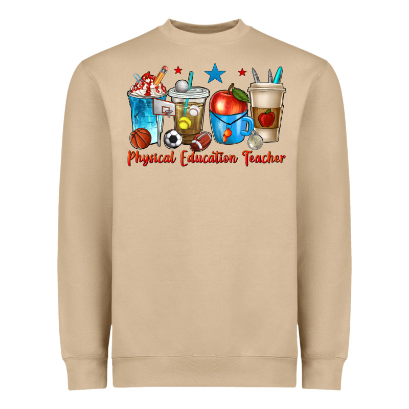 Physical Education Teacher Coffee Cups Heavyweight Sweatshirt by texasbilliewilder | Teevron