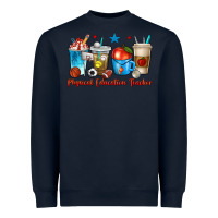 Navy physical education teacher coffee cups Heavyweight Sweatshirt - texasbilliewilder