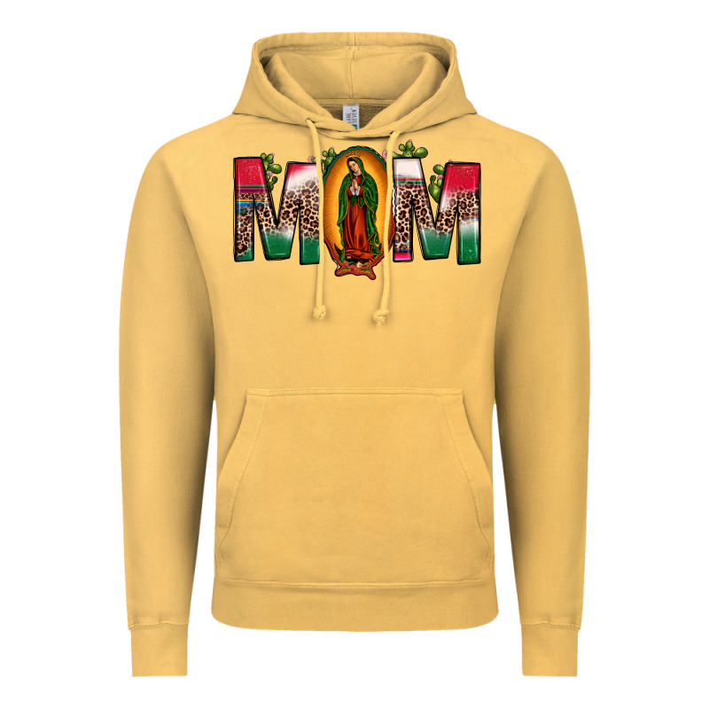 Mexican Flag Our Lady Of Guadalupe Mom Leopard Vintage Hoodie by JahusDesignShop | Teevron