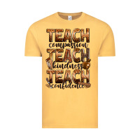 Vintage Mustard teach compassion teach kindness teach confidence Vintage Tee - Zillion Design Studio