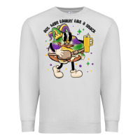 Dove Grey out here lookin like a snack king cake mardi gras Premium Sweatshirt - MaliasSmallBusiness