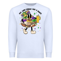 White out here lookin like a snack king cake mardi gras Premium Sweatshirt - MaliasSmallBusiness