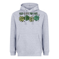 Heather Grey god says i am patrick's day Heavyweight Hoodie - MaliasSmallBusiness