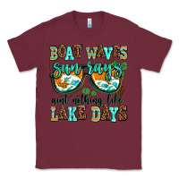 Burgundy boat waves sun rays aint nothing like lake days Classic Tee - AdoDesignShop