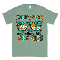 Sage boat waves sun rays aint nothing like lake days Classic Tee - AdoDesignShop