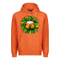 Carrot St. Patricks Sunflower With Beer Premium Hoodie - BundleAndBundleShop