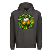 Smoke St. Patricks Sunflower With Beer Premium Hoodie - BundleAndBundleShop