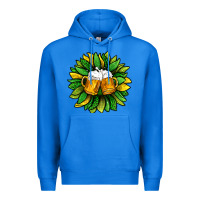 True Royal St. Patricks Sunflower With Beer Premium Hoodie - BundleAndBundleShop