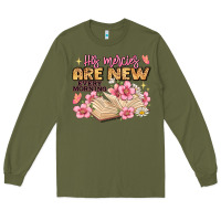 Army Green his mercies are new every morning lamentations 3 2 Long Sleeve Tee - JahusDesignShop