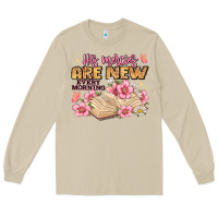 Mushroom his mercies are new every morning lamentations 3 2 Long Sleeve Tee - JahusDesignShop