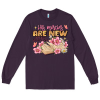 Plum his mercies are new every morning lamentations 3 2 Long Sleeve Tee - JahusDesignShop