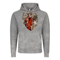 Cloud Rock Flower anatomical heart Vintage Hoodie - RanaPortraitStore