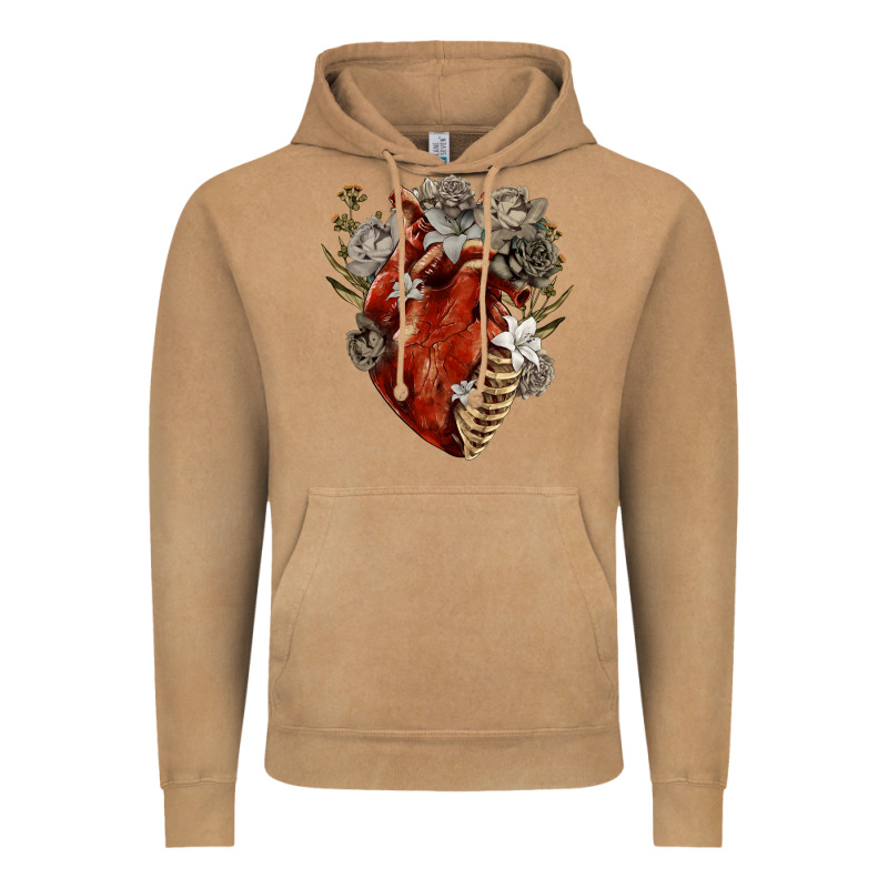 Flower Anatomical Heart Vintage Hoodie by RanaPortraitStore | Teevron
