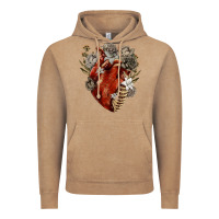 Vintage Coffee Flower anatomical heart Vintage Hoodie - RanaPortraitStore