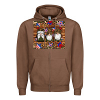 Chestnut camouflage gnomes american flag star leopard Zipper Hoodie - Artiststas