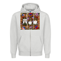 Dove Grey camouflage gnomes american flag star leopard Zipper Hoodie - Artiststas