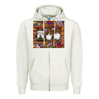 Oatmeal Heather camouflage gnomes american flag star leopard Zipper Hoodie - Artiststas