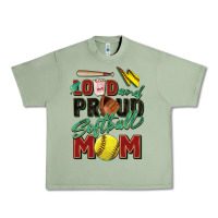 Oil Green loud and proud softball mom Urban Heavy Tee - Zillion Design Studio