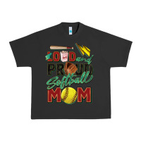 Pigment Black loud and proud softball mom Urban Heavy Tee - Zillion Design Studio