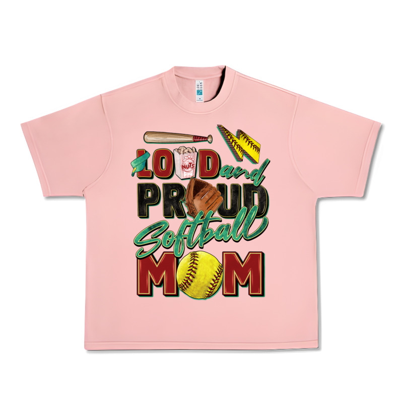 Loud And Proud Softball Mom Urban Heavy Tee by Zillion Design Studio | Teevron