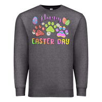 Charcoal Heather happy easter day paws Premium Sweatshirt - MaliasSmallBusiness