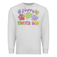 Dove Grey happy easter day paws Premium Sweatshirt - MaliasSmallBusiness