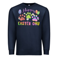 Navy happy easter day paws Premium Sweatshirt - MaliasSmallBusiness