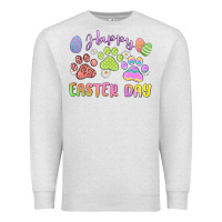 Oatmeal Heather happy easter day paws Premium Sweatshirt - MaliasSmallBusiness
