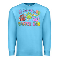 Ocean Blue happy easter day paws Premium Sweatshirt - MaliasSmallBusiness