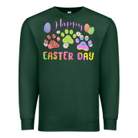 Sports Green happy easter day paws Premium Sweatshirt - MaliasSmallBusiness