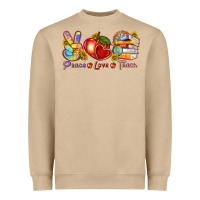 Mushroom peace love teach Heavyweight Sweatshirt - texasbilliewilder