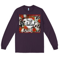 Plum have the day you deserve skull and rose Long Sleeve Tee - JahusDesignShop
