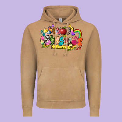 School Counselor Vintage Hoodie Designed By Zillion Design Studio