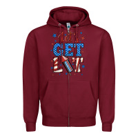Burgundy let's get lit Zipper Hoodie - BundleAndBundleShop