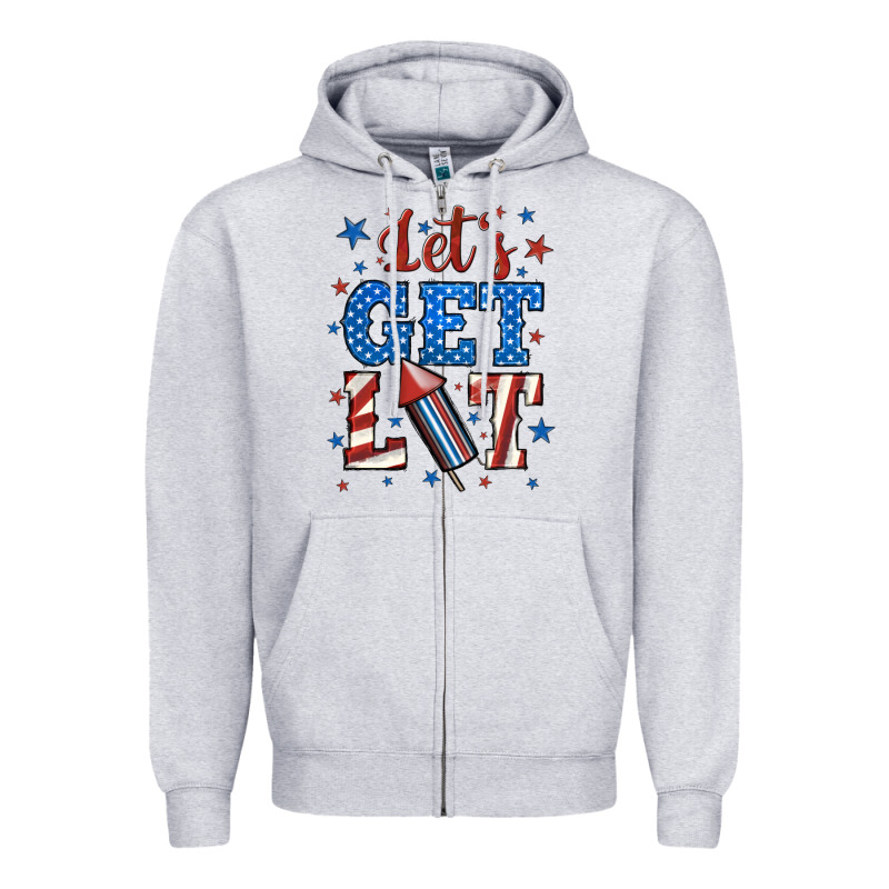 Let's Get Lit Zipper Hoodie by BundleAndBundleShop | Teevron