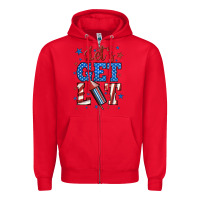 Red let's get lit Zipper Hoodie - BundleAndBundleShop