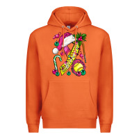 Carrot Pink Christmas Breast Cancer Ribbon Softball Premium Hoodie - BundleAndBundleShop