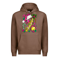 Chestnut Pink Christmas Breast Cancer Ribbon Softball Premium Hoodie - BundleAndBundleShop
