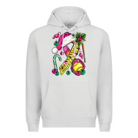 Dove Grey Pink Christmas Breast Cancer Ribbon Softball Premium Hoodie - BundleAndBundleShop