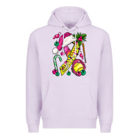 Lilac Pink Christmas Breast Cancer Ribbon Softball Premium Hoodie - BundleAndBundleShop