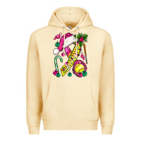Pina Colada Pink Christmas Breast Cancer Ribbon Softball Premium Hoodie - BundleAndBundleShop