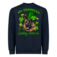 Navy st.patrick's day my shepherd is my lucky charm Heavyweight Sweatshirt - RanaPortraitStore